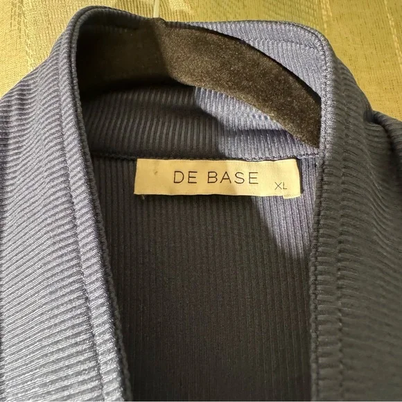 NWOT Blue Ribbed Button-Down Dress - Picture 6 of 7